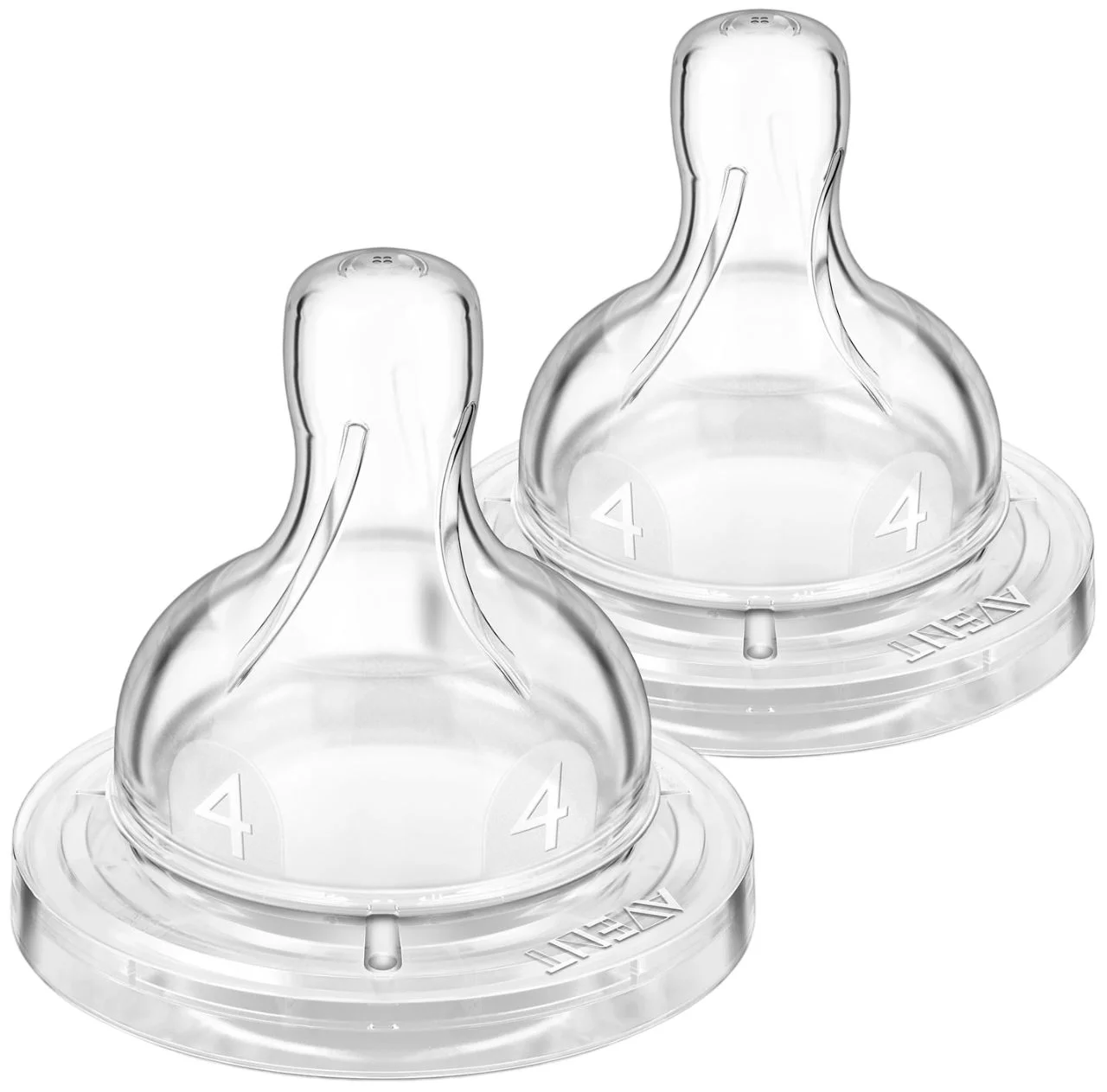 image for Силиконовые антиколиковые соски Philips Avent, быстрый поток (6+ мес.), 2 шт. foto