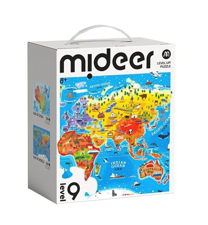 image for Puzzle 2 in 1 Mideer Harta Chinei si Harta Lumii, nivelul 9 foto