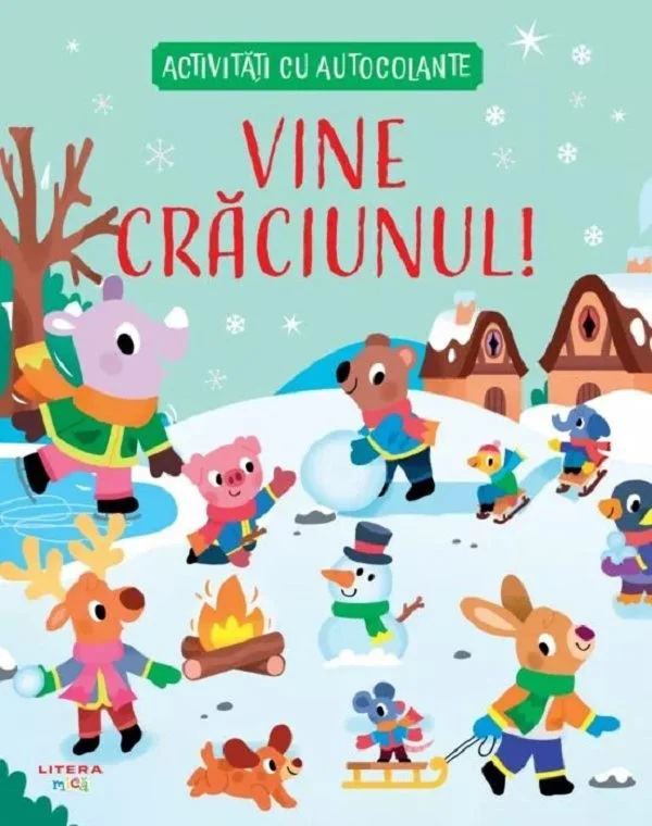 Vine Craciunul. Activitati cu autocolante foto
