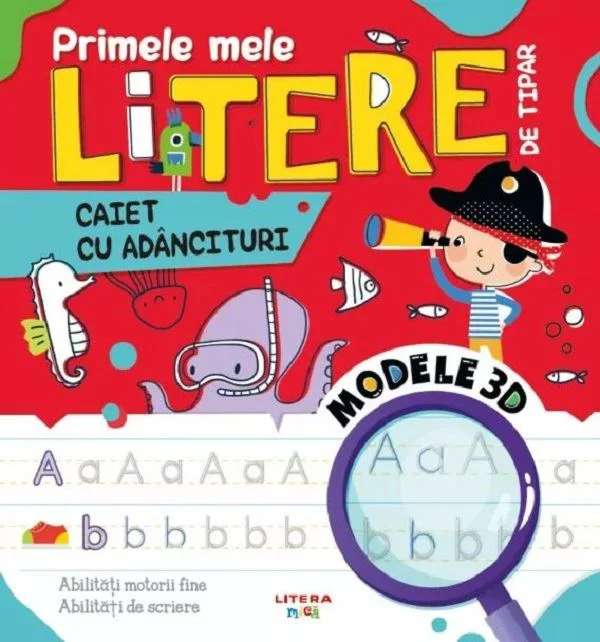 Primele mele litere de tipar. Caiet cu adancituri foto
