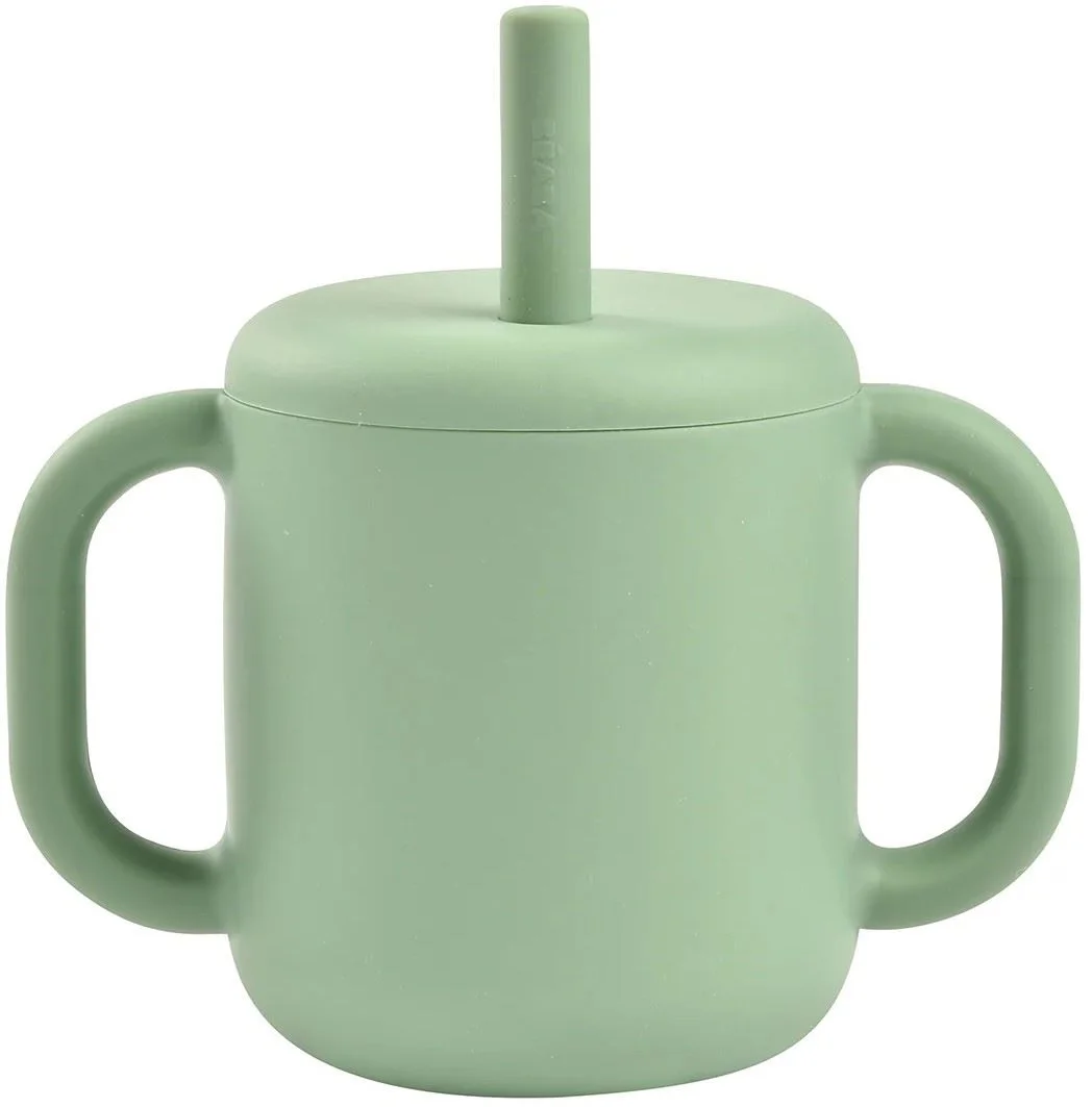 image for Cana de antrenament cu pai Beaba Sage Green (8+ luni), 170 ml foto