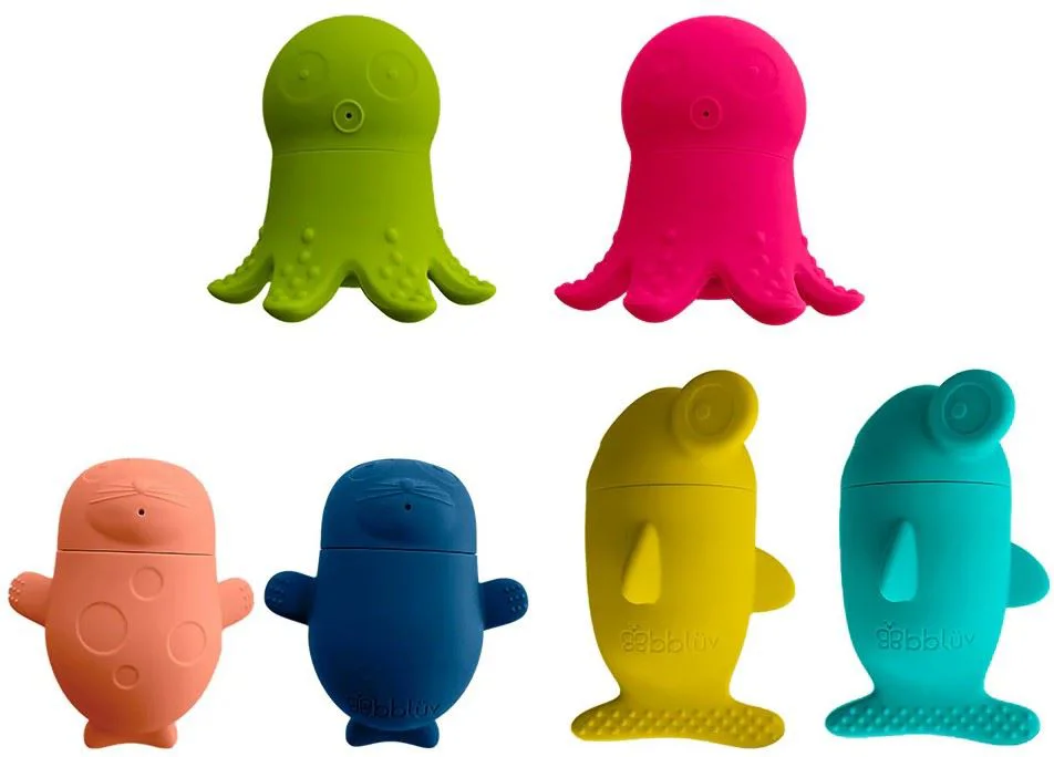 image for Набор силиконовых игрушек для ванны BBluv Buddies, 6 шт. foto