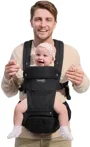 Эргономичный рюкзак‑кенгуру Momcozy Black foto