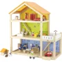 Casa de papusi din lemm Viga Toys – 3 etaje, 22 accesorii & 4 figurine foto
