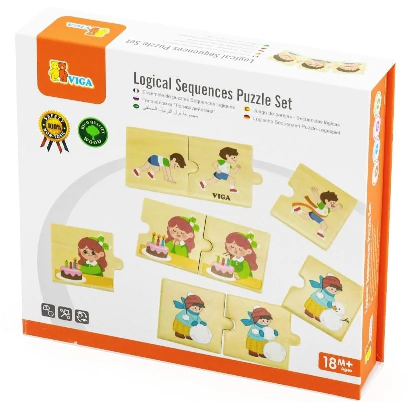 image for Joc logic de puzzle Viga Toys Activitati zilnice, 24 piese foto