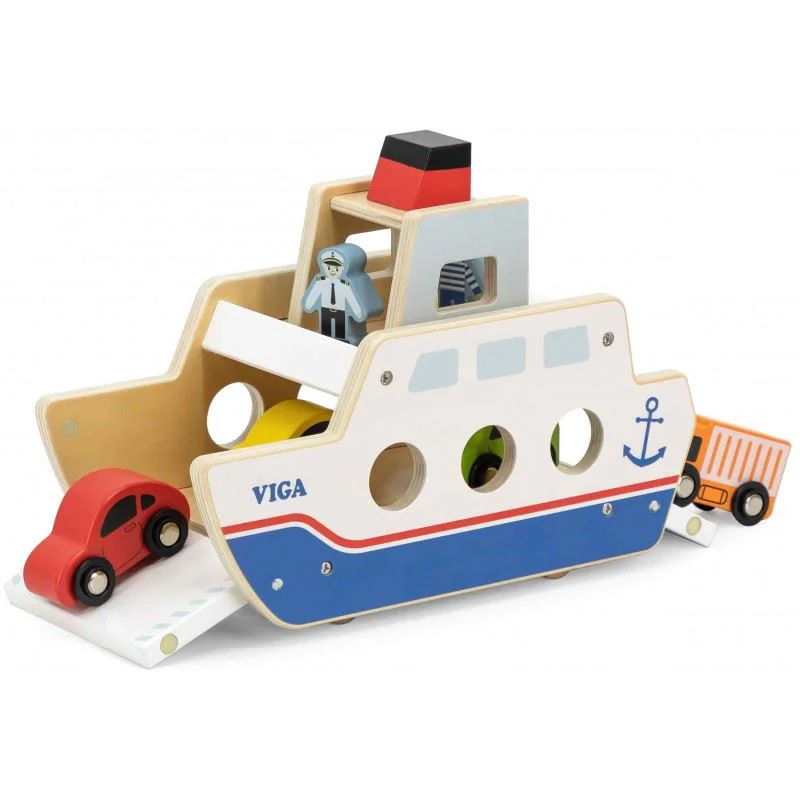 image for Set de joaca Viga Toys Feribot din lemn foto