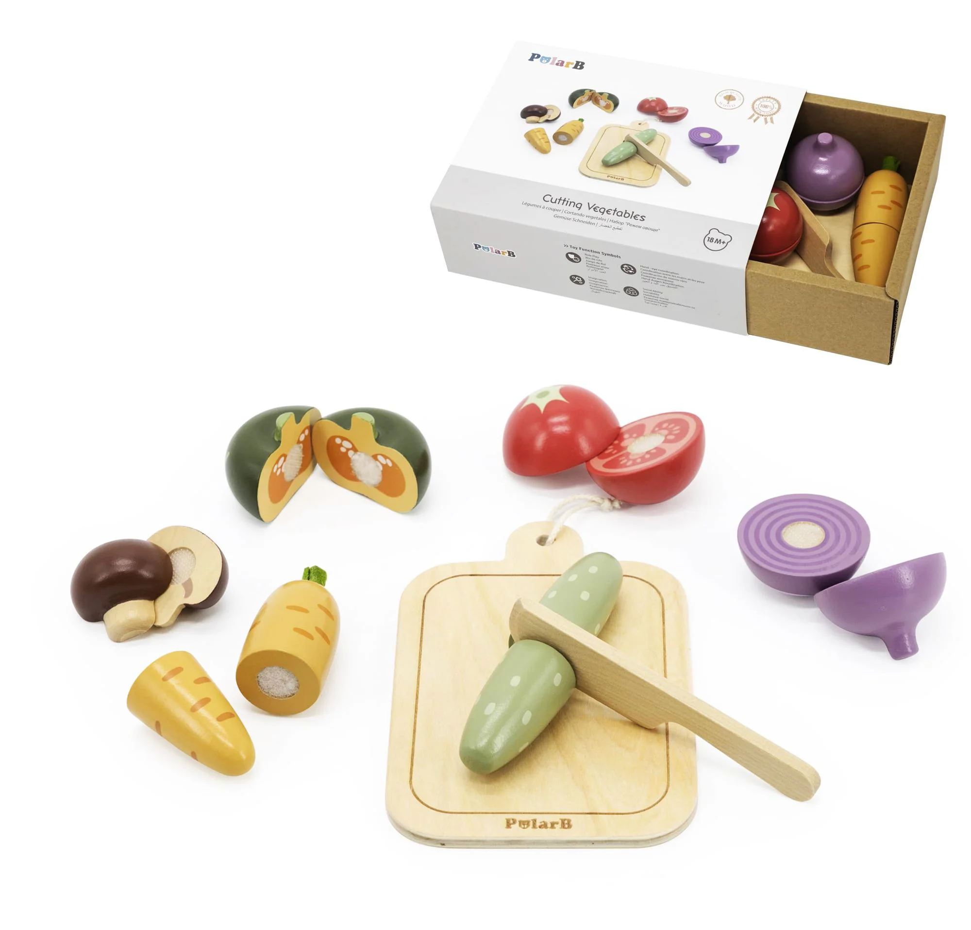 image for Set din lemn Viga Toys Legume de taiat foto