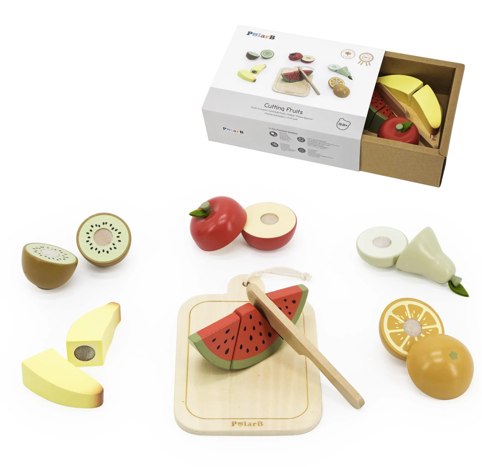 image for Set din lemn Viga Toys Polar B Fructe de taiat foto