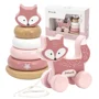 Set jucarie de tras si piramida din lemn Viga Toys Vulpe foto