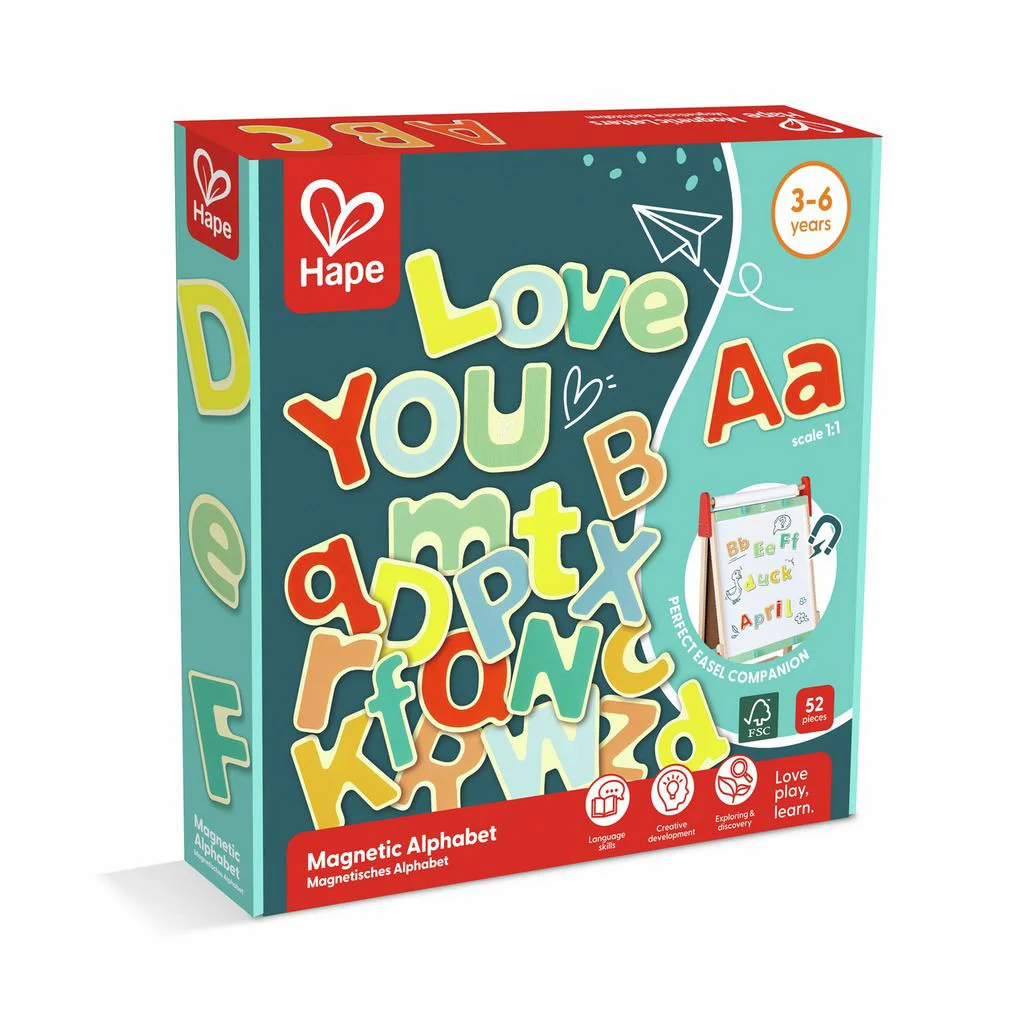 image for Магнитный набор Hape – Алфавит, 52 буквы foto