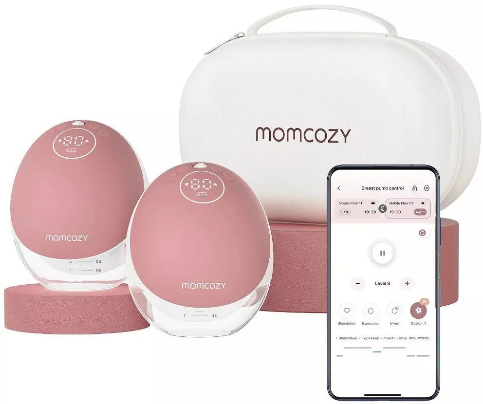 image for Pompa de san electrica dubla hands-free Momcozy M9 Red foto