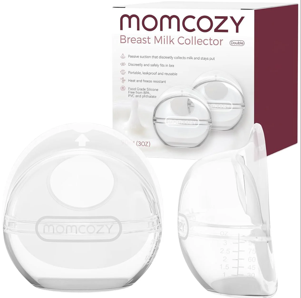 image for Recipient dublu pentru colectarea laptelui Momcozy, 90 ml foto
