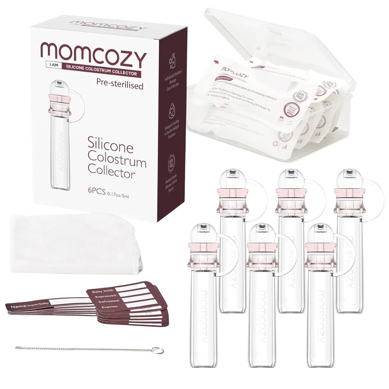 image for Recipiente reutilizabile pentru colectarea laptelui Momcozy Colostrum, 6 buc. foto