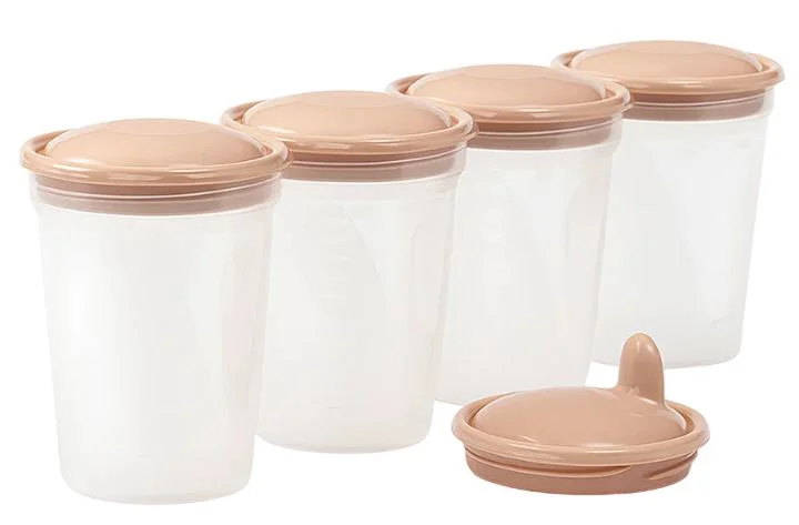 image for Recipiente pentru stocarea laptelui BabyOno Beige, 4 buc. foto