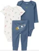 Carter's Set 3 piese Navy Space Ship - Pantaloni si 2 body foto