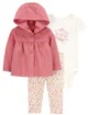 Carter's Set 3 piese Floral Graphic - Cardigan, body si pantaloni foto
