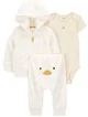 Carter's Set 3 piese Ivory Chick Terry - Cardigan, body si pantaloni foto