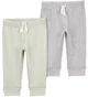 Carter's Set 2 piese Pantaloni Green-Gray foto