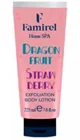 Lotiune-peeling pentru corp Famirel Dragon Fruit & Strawberry, 225 ml foto