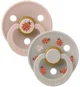 Set 2 suzete rotunde din latex BIBS Studio Colour Ladybug - Blush/Sand (6-18 luni) foto