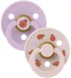 Set 2 suzete rotunde din latex BIBS Studio Colour Ladybug - Violet Sky/Petal (6-18 luni) foto