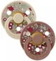 Set 2 suzete rotunde din latex BIBS LIBERTY Colour Chamomile Lawn - Woodchuck Mix (6-18 luni) foto