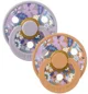 Set 2 suzete rotunde din latex BIBS LIBERTY Colour June Blossom - Pumpkin Mix (6-18 luni) foto