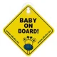 Semn auto cu ventuza Akuku "Baby on Board" foto