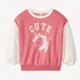 Orchestra Hanorac din molton cu imprimeu glitter Unicorn pentru fetite foto
