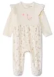 Orchestra Велюровый комбинезон с цветочным принтом для девочки foto