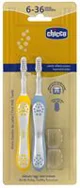 Набор зубных щёток Chicco Indigo Mustard (6–36 мес.), 2 шт. foto