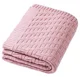 Patura tricotate din bumbac BabyOno Pink foto