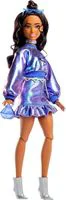 Papusa Barbie "Fashionista rochie violeta lucioasa" foto
