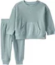 Carter's Set 2 piese Green Waffle - bluza si pantaloni foto