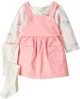 Carter's Комплект 3 в 1 Pink Corduroy Bow - блузка, платье и колготки foto