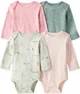 Carter's Комплект бодиков с длинным рукавом Owl Stripe Floral foto