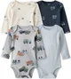 Carter's Set 4 body cu maneca lunga Construction Stripe foto