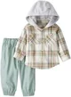 Carter's Комплект 2 в 1 Flannel - рубашка с капюшоном и штаны foto