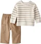 Carter's Комплект 2 в 1 Striped Sweaterknit - свитер и штаны карго foto