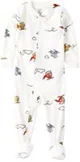 Carter's Pijama din fleece cu botosei Ivory Helicopter foto