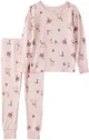 Carter's Pijama din viscoza PurelySoft Pink Woodland foto