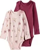 Carter's Комплект 2 бодиков с длинными рукавами из вискозы Purely Soft Deer Burgundy foto