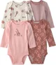 Carter's Комплект 4 бодиков с длинными рукавами Pink Safari foto