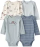Carter's Set 4 body cu maneca lunga Blue Safari foto