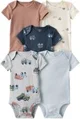 Carter's Set 5 body cu maneca scurta Construction Stripe foto