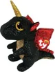Jucarie de plus TY Beanie Boos Dragonul negru Grindal, 15 cm foto