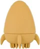 Perie si jucarie de baie din silicon Petite&Mars Splashy Rocket Intense Ochre (6+ luni) foto