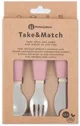 Set tacamuri din otel inoxidabil Petite&Mars Take&Match Dusty Rose (12+ luni) foto