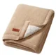 Patura din bumbac cu captuseala din fleece BabyOno Brown foto