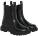 Saxo Blues Botine cu efect de piele cu nituri Black foto
